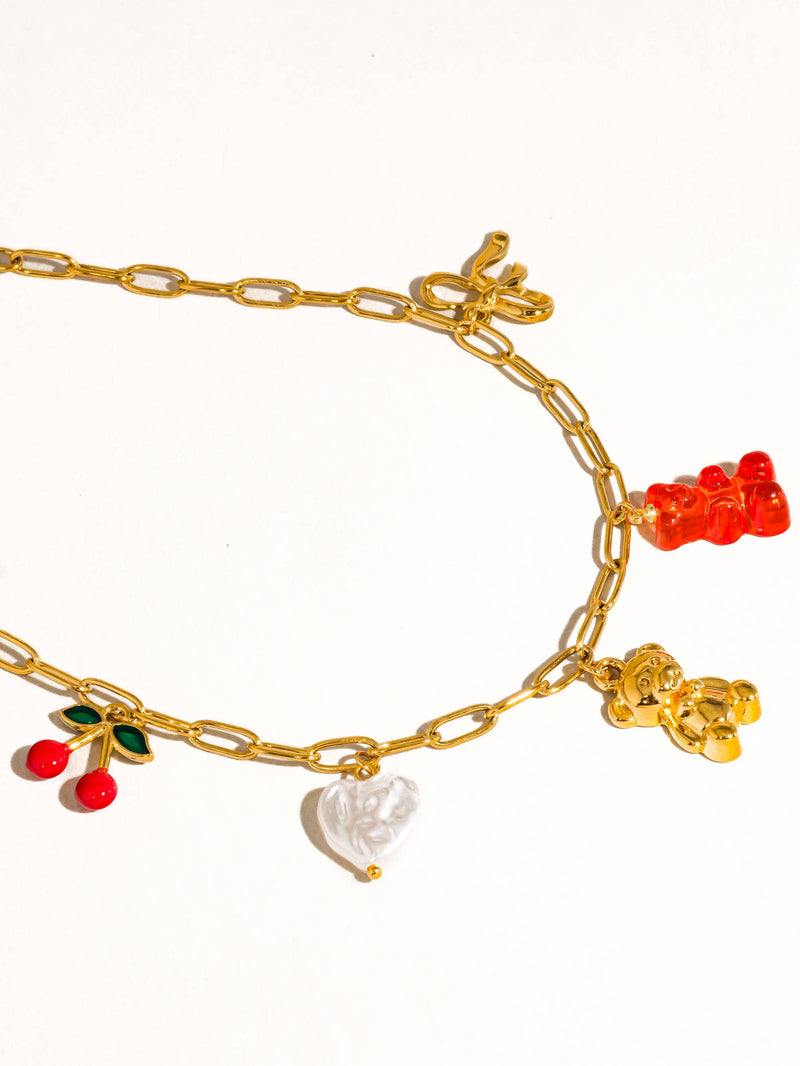 Reed | Gummy Bear Charm Necklace. Gold Non-Tarnish