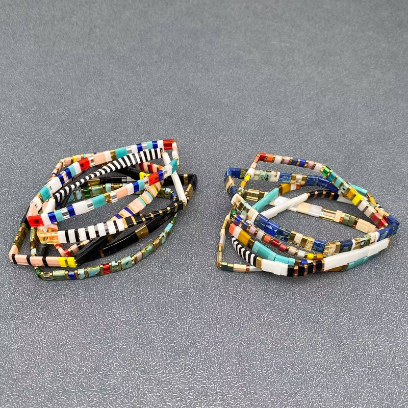 Boho Glass & Hematite Beaded