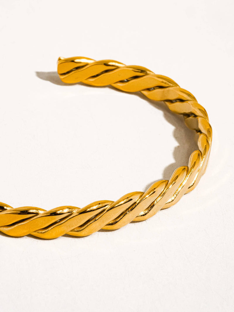 Bénir | Tarnish Braided Thin Bangle