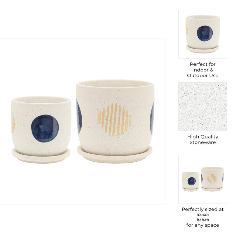 Ceramic Funky Saucer Planter | 5in - 6in