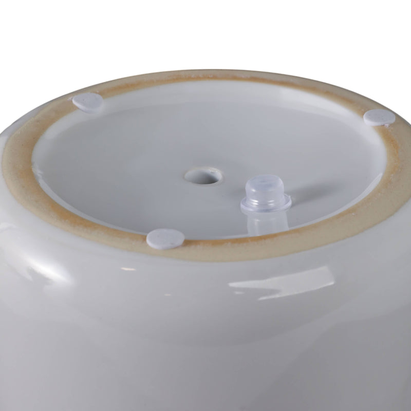 Ceramic Round Floral Applique Planter | 6 in.