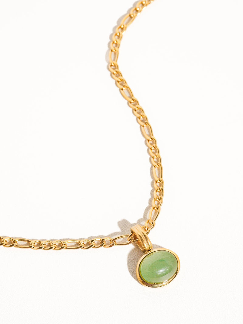 Luli | Green Stone Pendant. Non-Tarnish