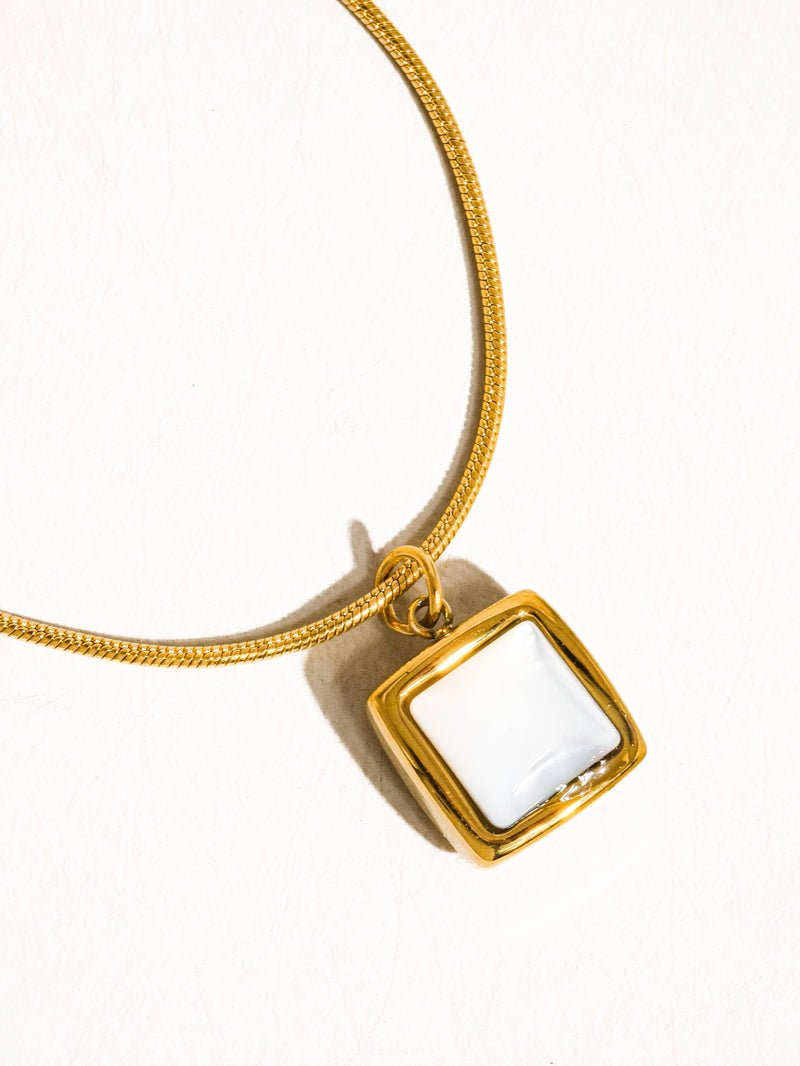 Berenice |  Square Shell Necklace