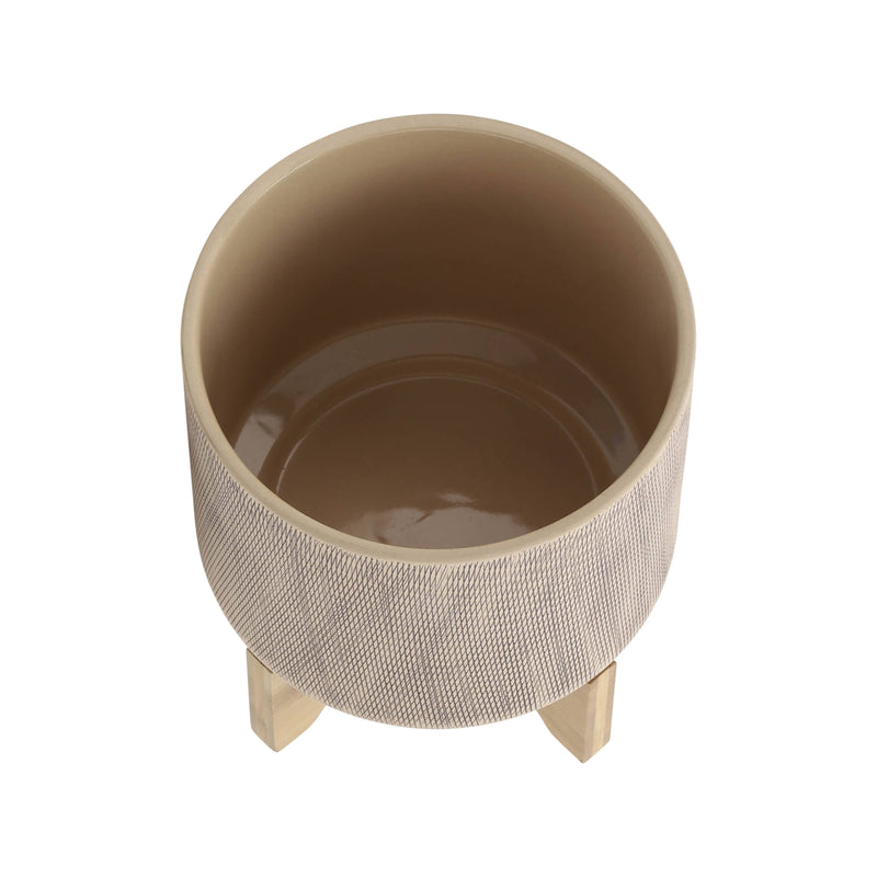 Ceramic Mesh Round Stand Planters | 5in - 8 in.