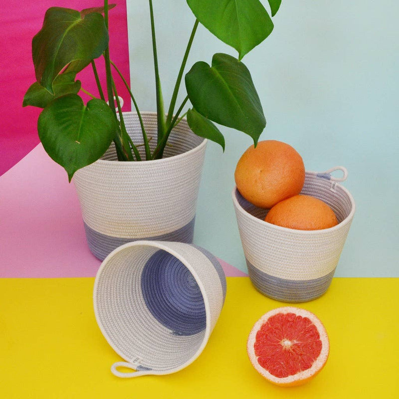 Planter| Blue . Holds 6in Plant