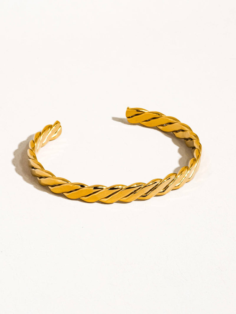 Bénir | Tarnish Braided Thin Bangle
