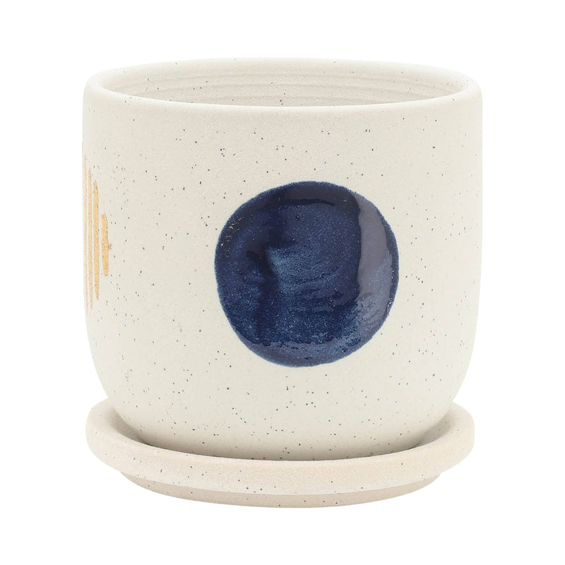 Ceramic Funky Saucer Planter | 5in - 6in