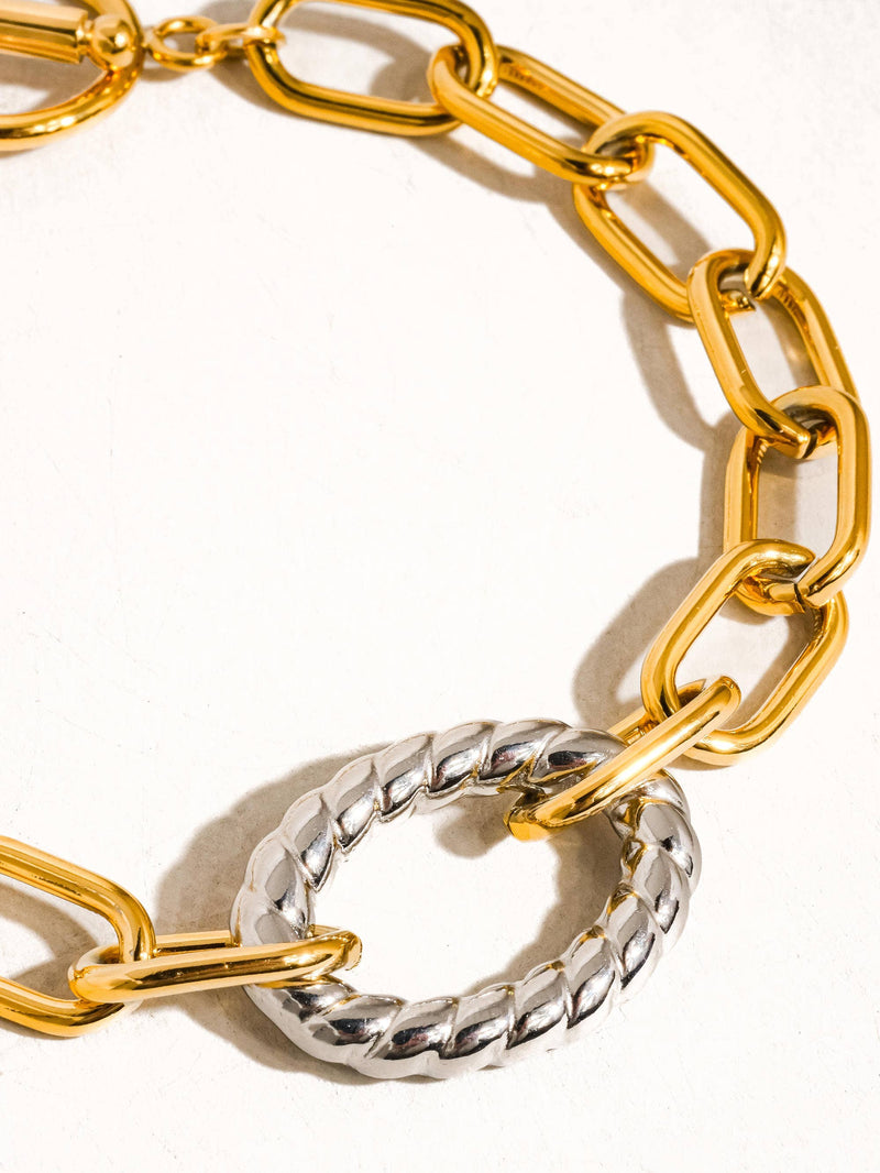 Henriette |  Two Tone Bold Chain Bracelet
