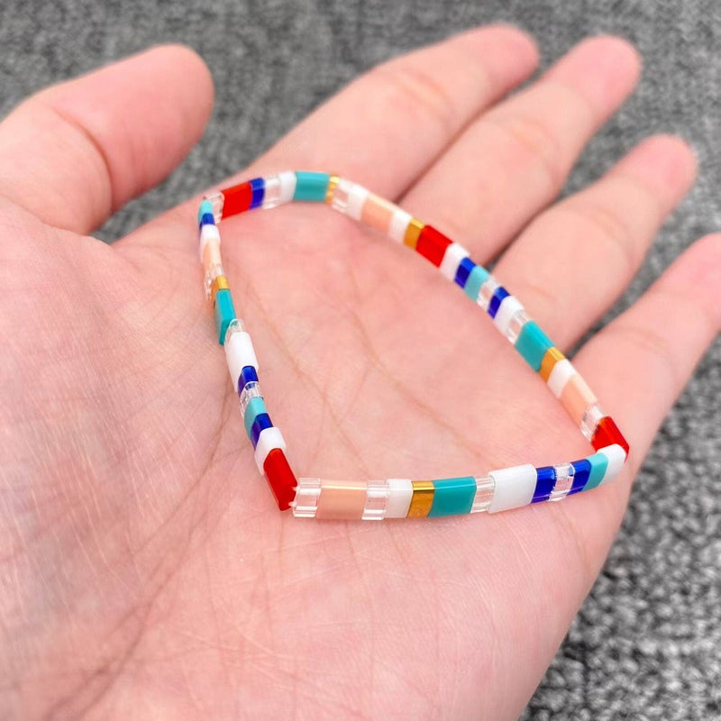 Boho Glass & Hematite Beaded