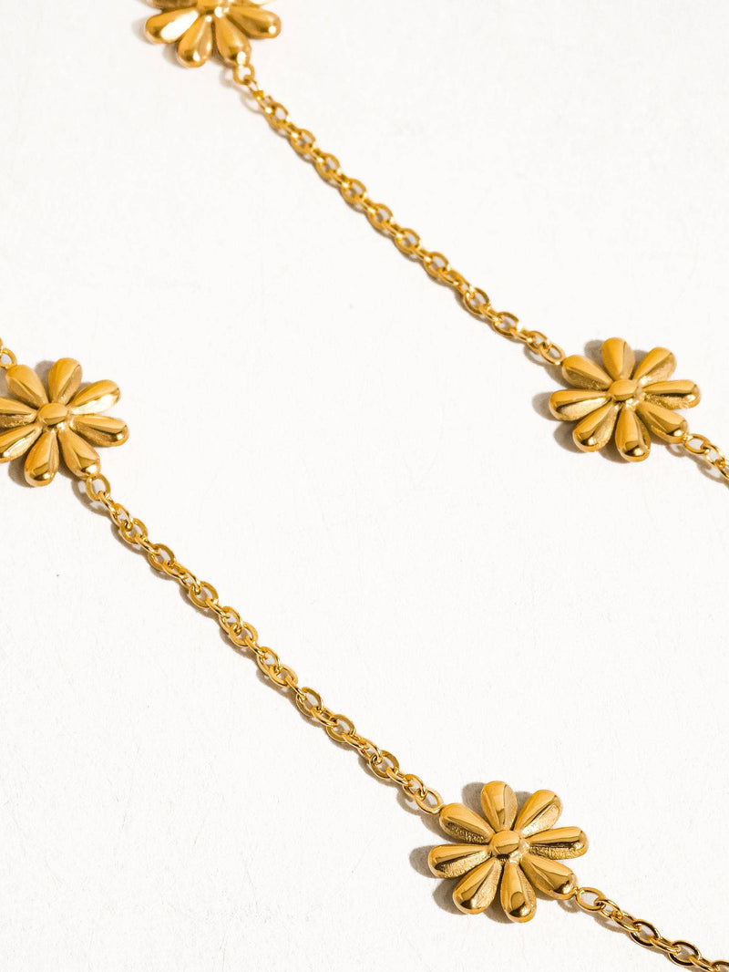Sundown|  Festival Daisy Chain Necklace . Gold Non- Tarnish