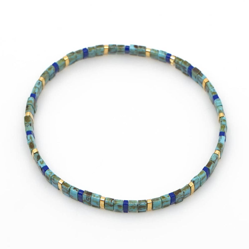 Boho Glass & Hematite Beaded