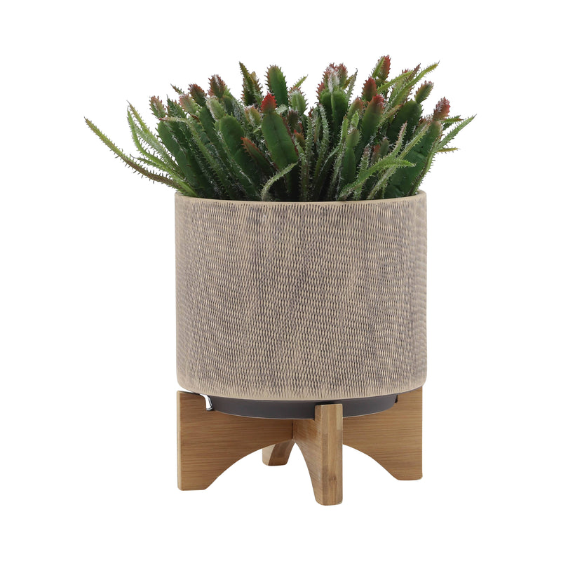 Ceramic Mesh Round Stand Planters | 5in - 8 in.