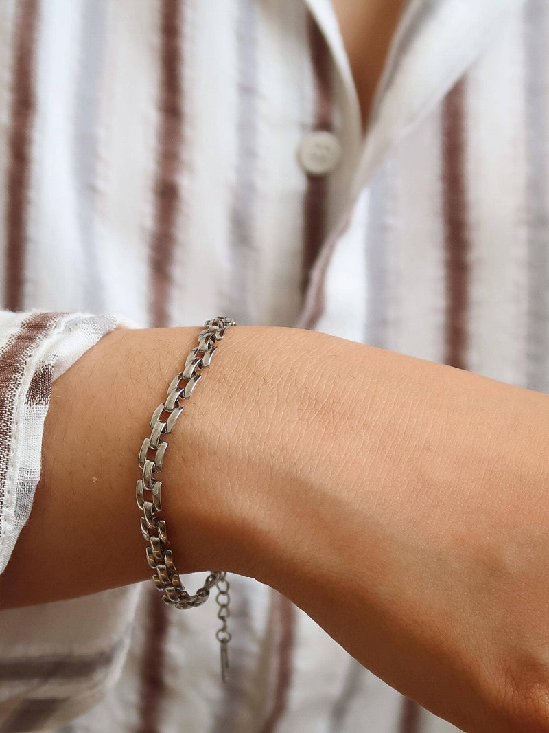 Forte | Gold Non-Tarnish Flat Chain Bracelet