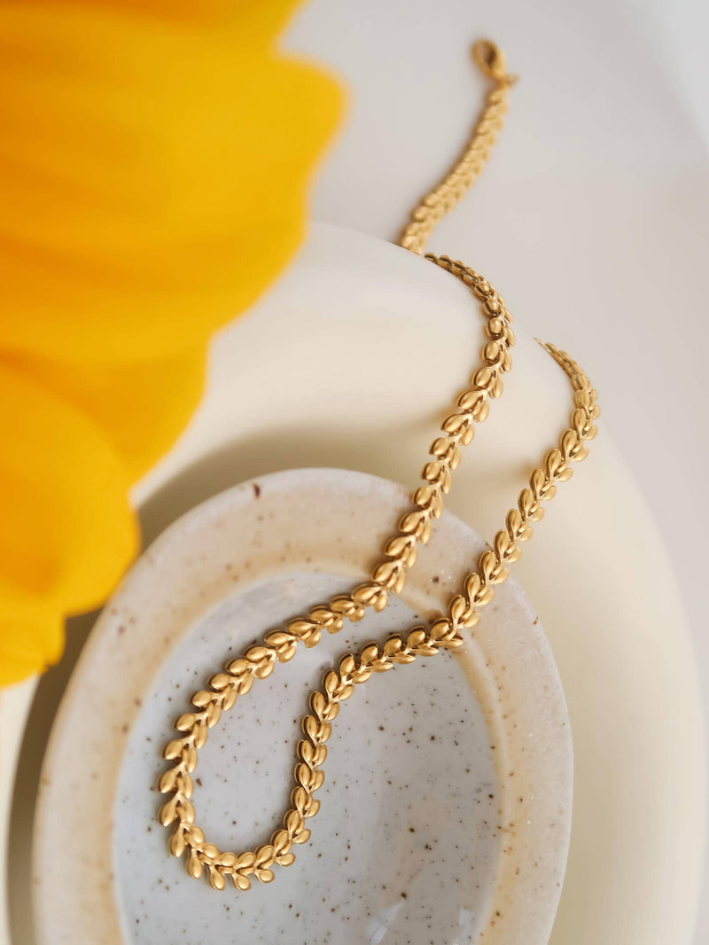 Vern |  Classic Wheat Chain . Gold Non-Tarnish