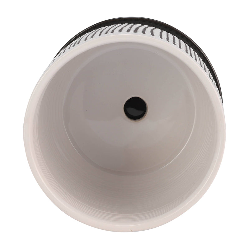 Ceramic Mesh Design Planter Pot with Saucer | 6 in.