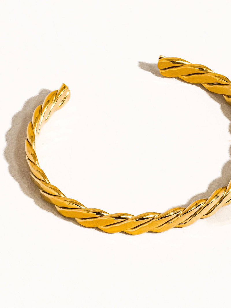 Bénir | Tarnish Braided Thin Bangle