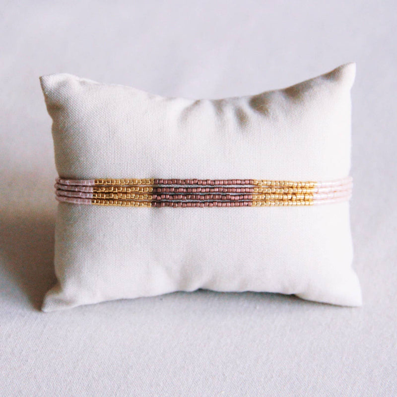 Sara | Summer Bracelet . Nude . Taupe . Gold Plated