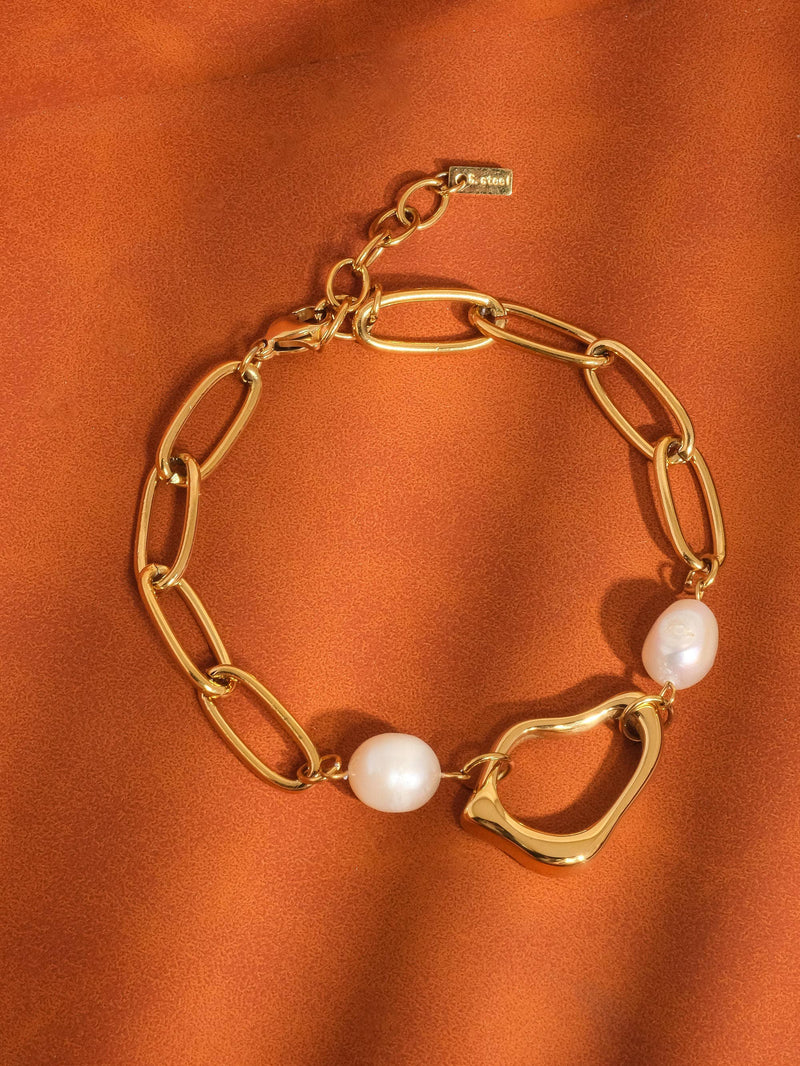 Katia |  Classic Pearl Chain Bracelet