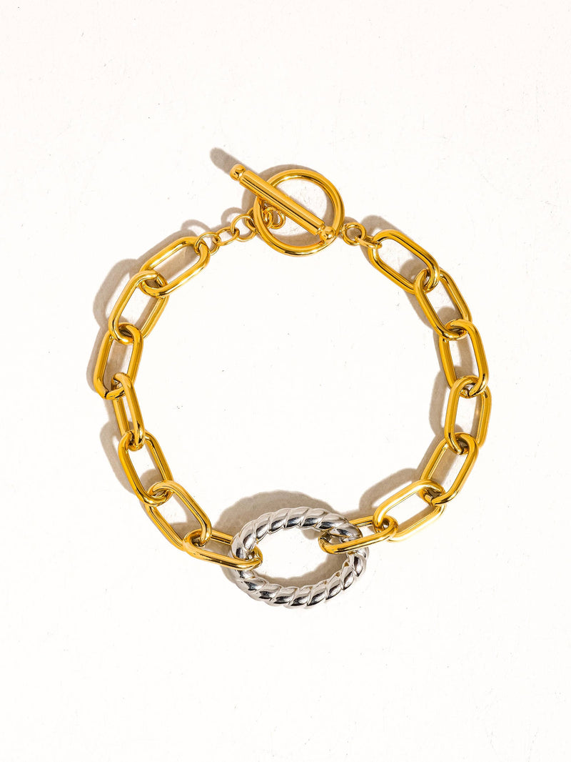 Henriette |  Two Tone Bold Chain Bracelet