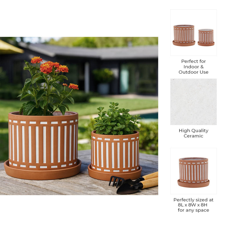 Ceramic Cutout Saucers Planters | 6in - 8in.