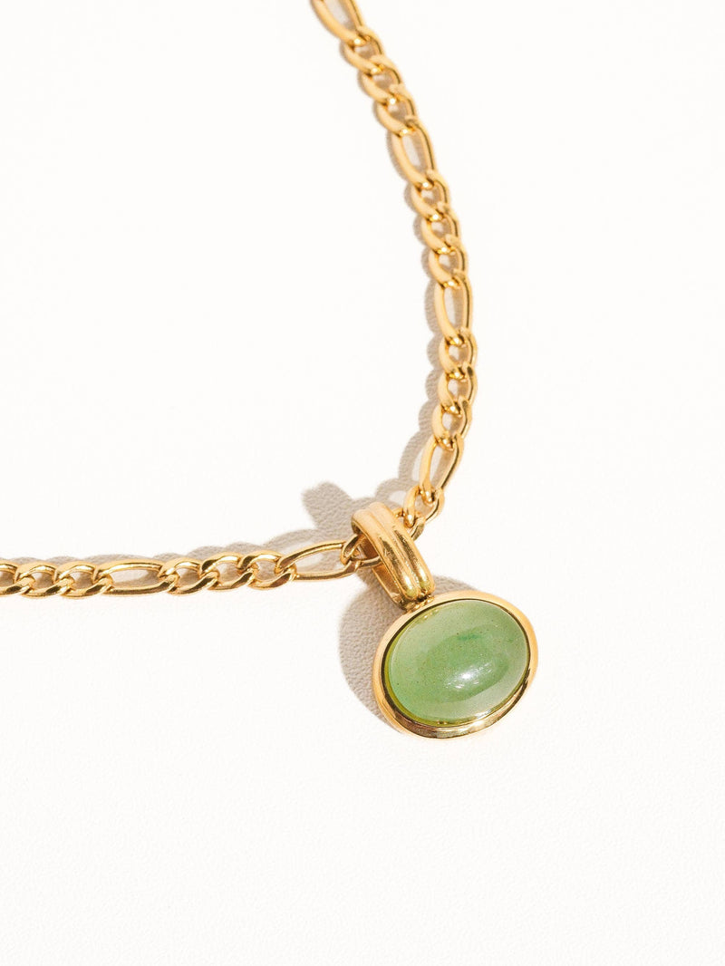 Luli | Green Stone Pendant. Non-Tarnish