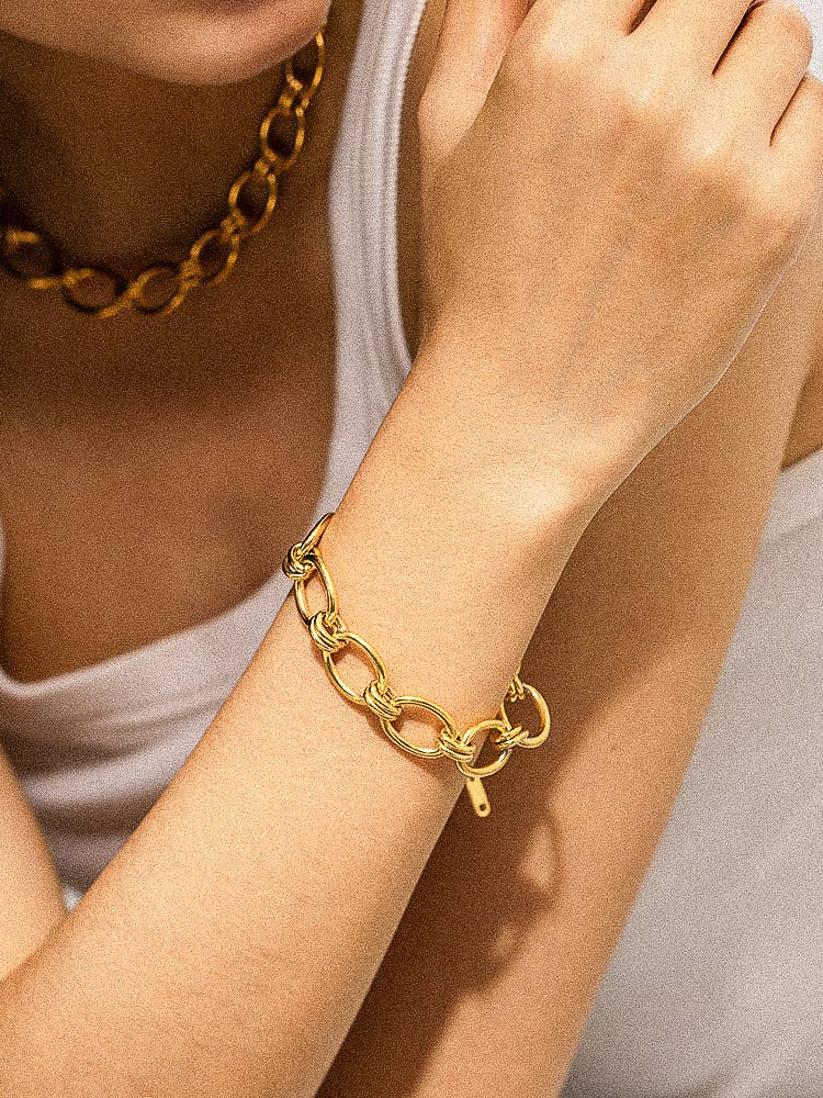 Tila |  Gold Non-Tarnish Bold Chain Bracelet