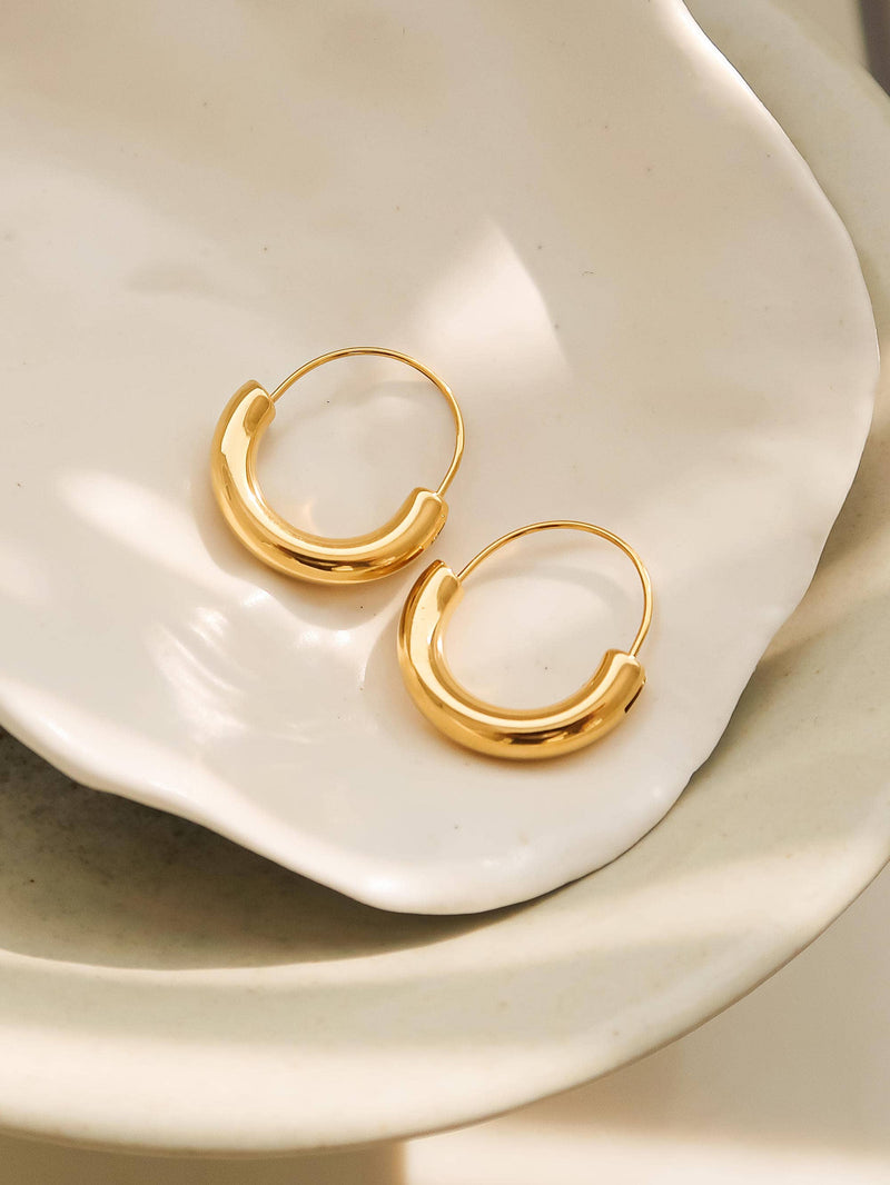 Mackenzie | U-Shape Hoop. Gold Non-Tarnish