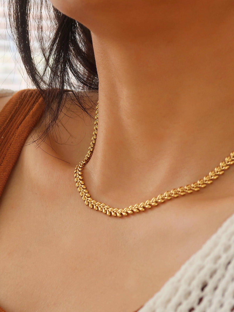 Vern |  Classic Wheat Chain . Gold Non-Tarnish