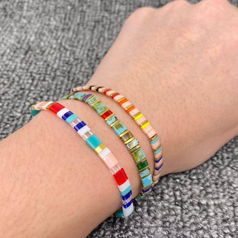 Boho Glass & Hematite Beaded