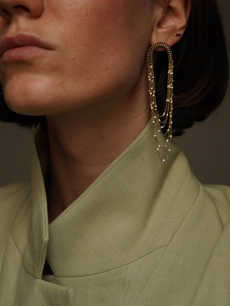 Luna | Olive. Ball Chain