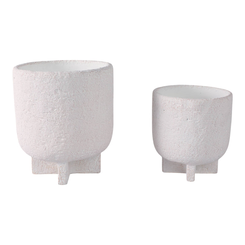 Cement Modern Footed Planters | 5.5in - 8in