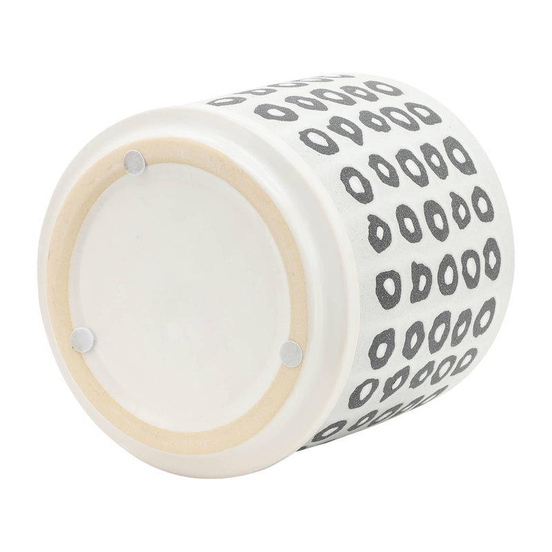 Ceramic Aztec Saucer Planters | 5in - 6in.