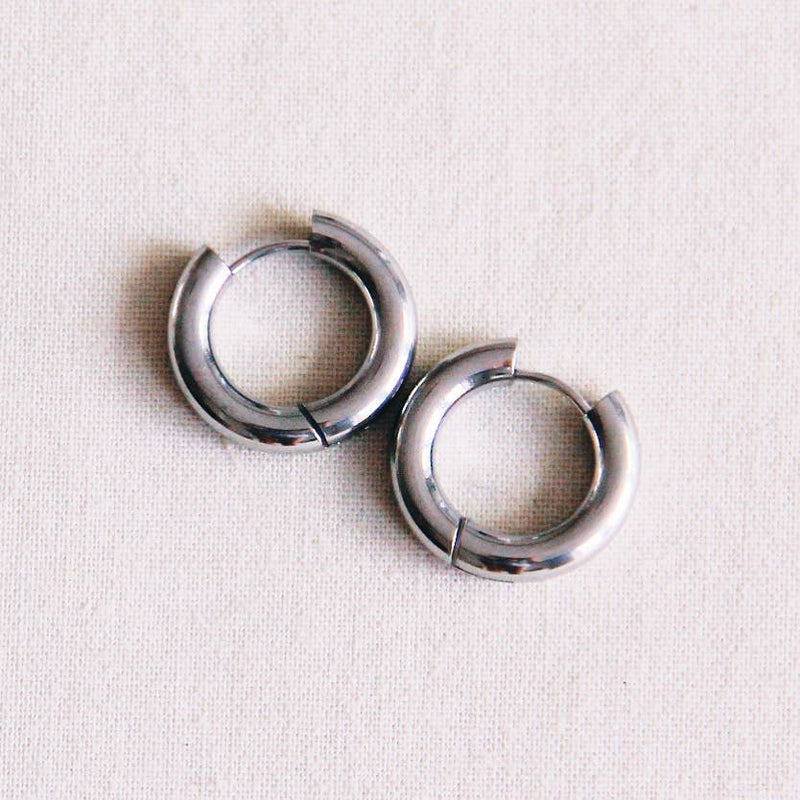 Wide creole 16mm - silver