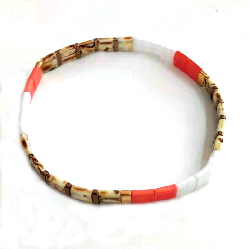 Boho Glass & Hematite Beaded TILA Beads