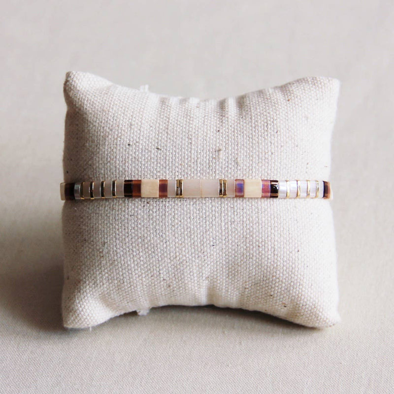 Tilabead Bracelet Taupe / Nude / Goldplated