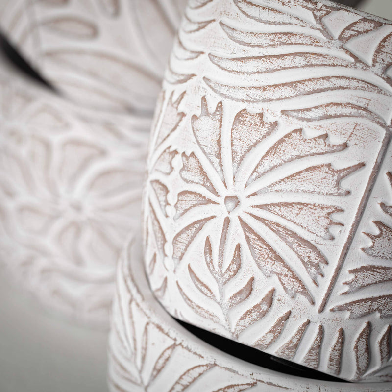 ETCHED TERRACOTTA PLANTER SET