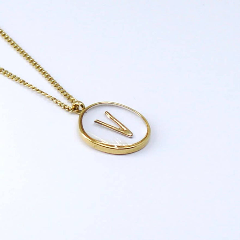 Initial Letter V |  Gold Non- Tarnish