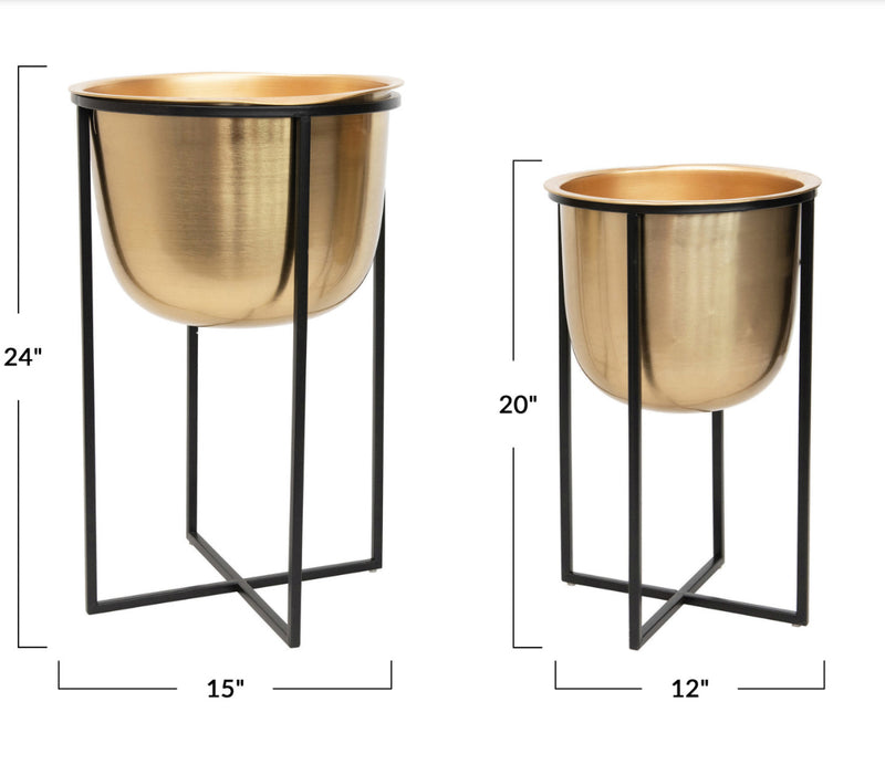 Metal Planters with Stands