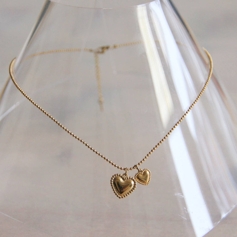 Necklace doble hearts