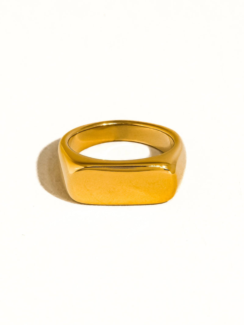Glayce | Gold Non-Tarnish Classic Signet Ring