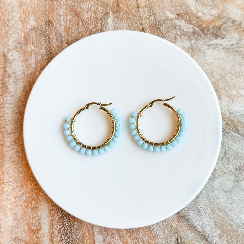 Murano hoops (sky blue)