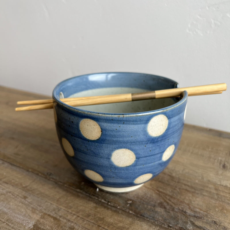 Stoneware Bowl with Chopsticks