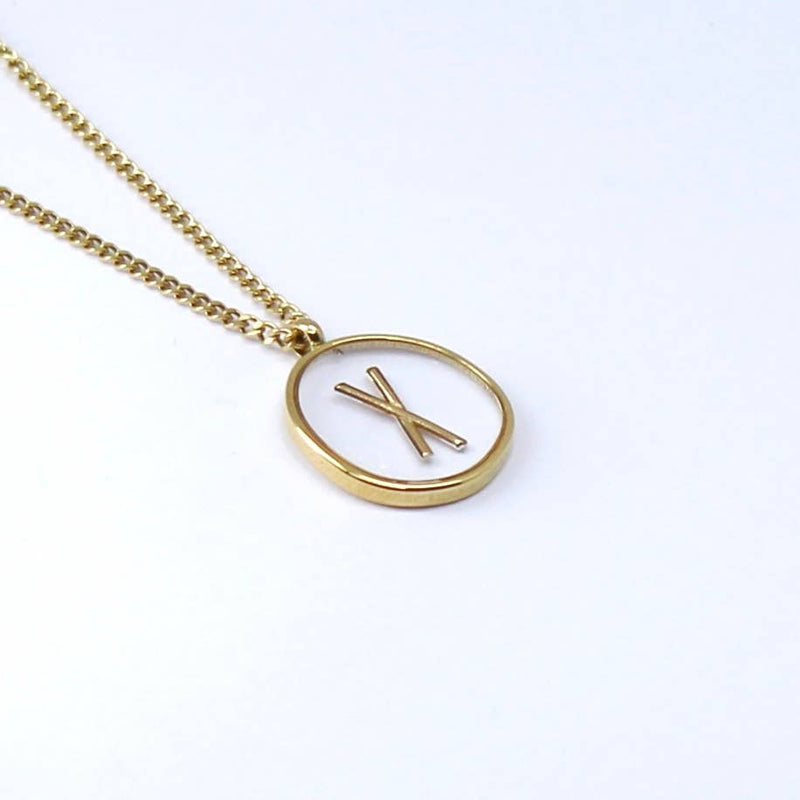 Initial Letter X |  Gold Non- Tarnish