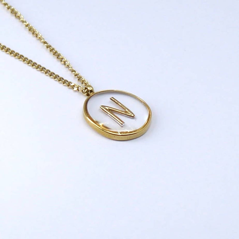 Initial Letter N |  Gold Non- Tarnish