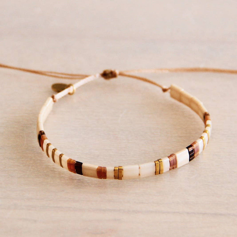 Tilabead Bracelet Taupe / Nude / Goldplated