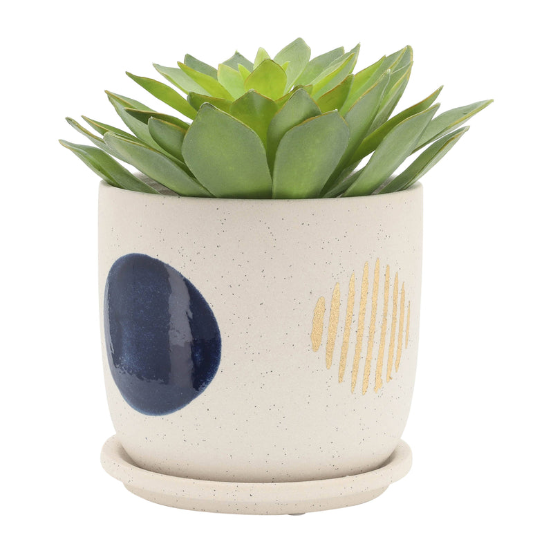 Ceramic Funky Saucer Planter | 5in - 6in