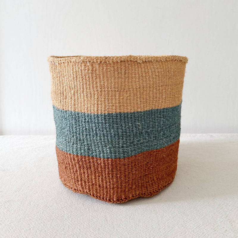 Southwest | Handmade Storage Plant Basket . 8in