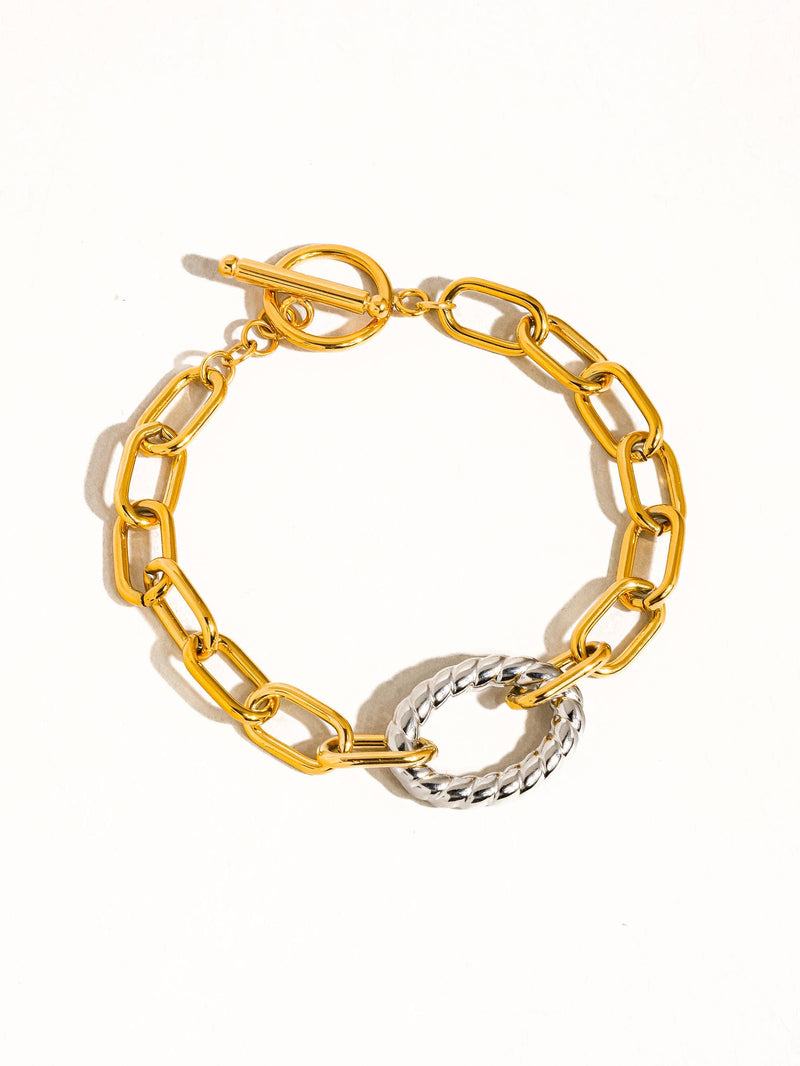 Henriette |  Two Tone Bold Chain Bracelet