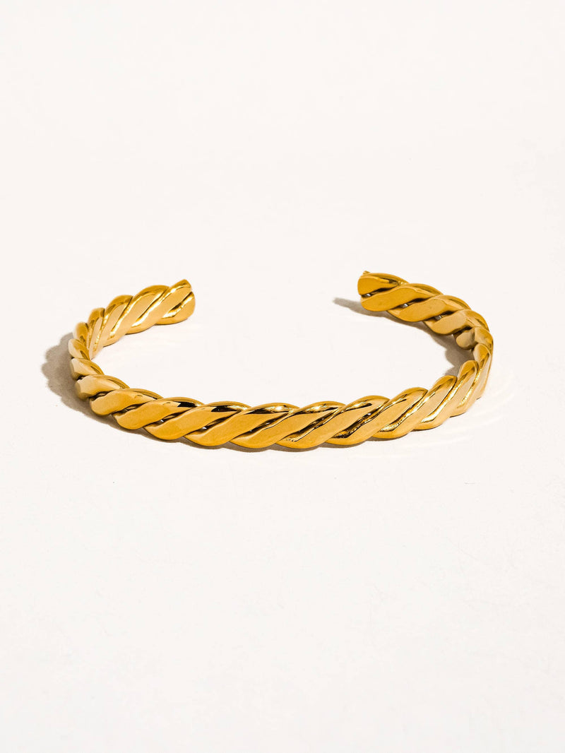 Bénir | Tarnish Braided Thin Bangle
