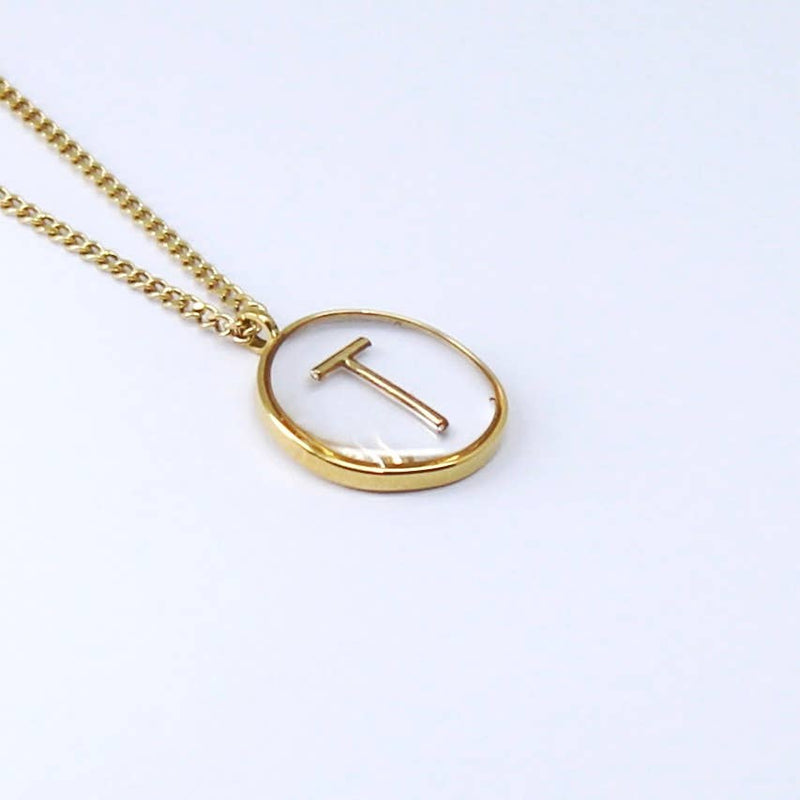 Initial Letter T |  Gold Non- Tarnish